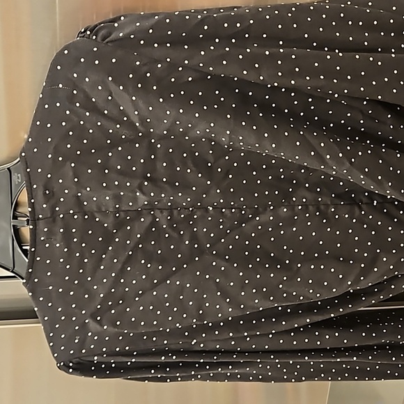 💕REFORMATION💕 Alaina Wrap Top ~ Ditto Dot Black White Polka Dot Print Medium - Picture 10 of 12
